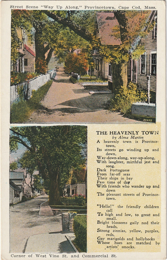 The Heavenly Town by Alma Martin - Provincetown, Cape Cod, MA - Postcard, c. 1920s
