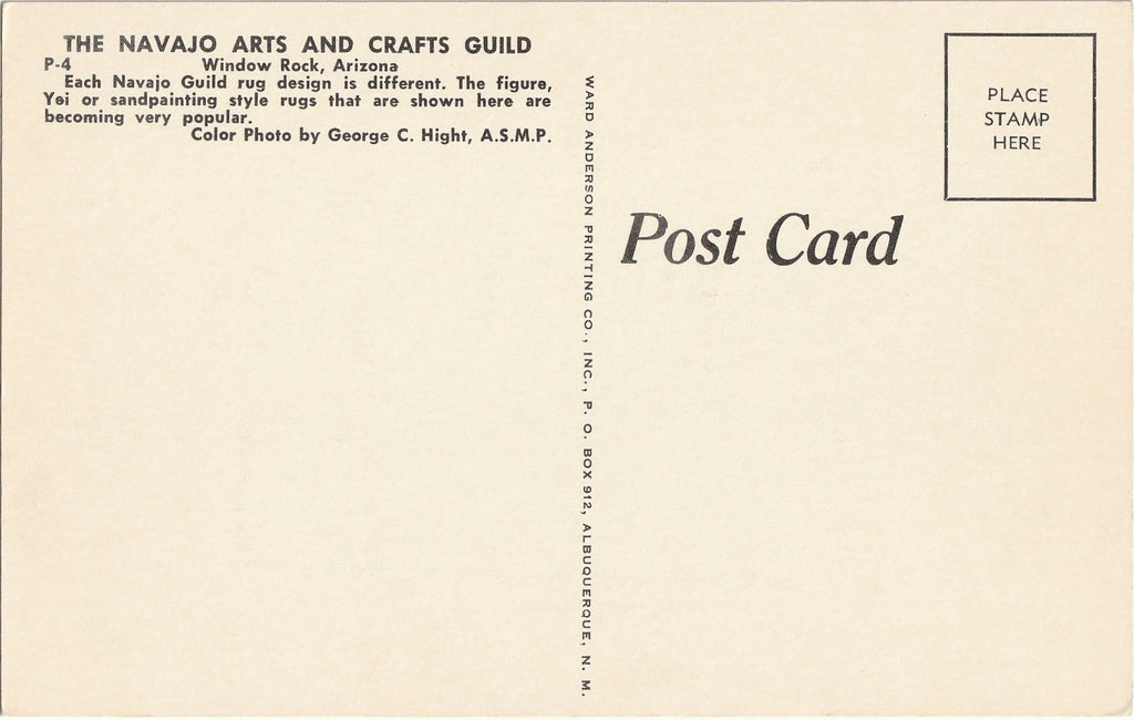 The Navajo Arts and Crafts Guild - Window Rock, Arizona - Postcard, c. 1950s
