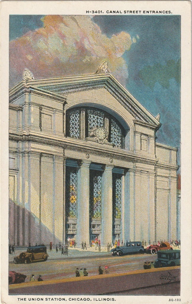 The Union Station - Canal Street Entrance - Chicago, IL - Postcard, c. 1920s