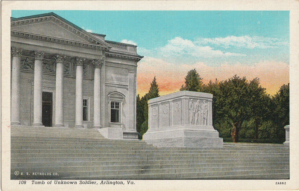 Tomb of the Unknown Soldier - Arlington National Cemetery, Virginia - Postcard, c. 1930s