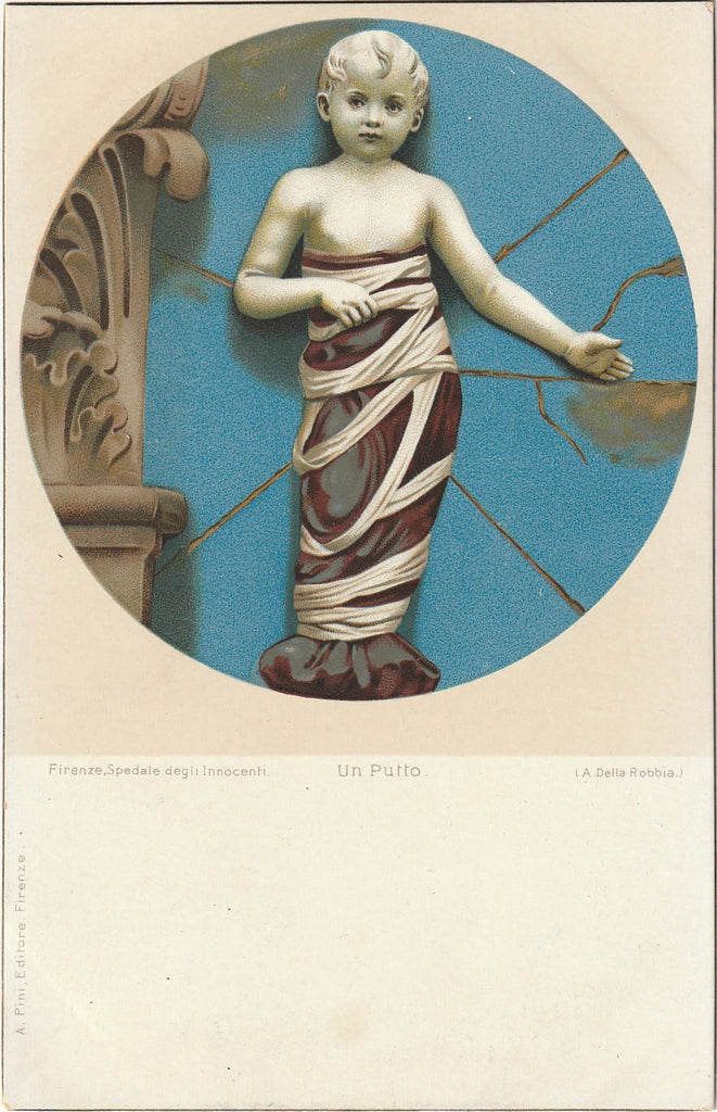 Un Putto - Hospital of the Innocents - Florence, Italy - Postcard, c. 1900s