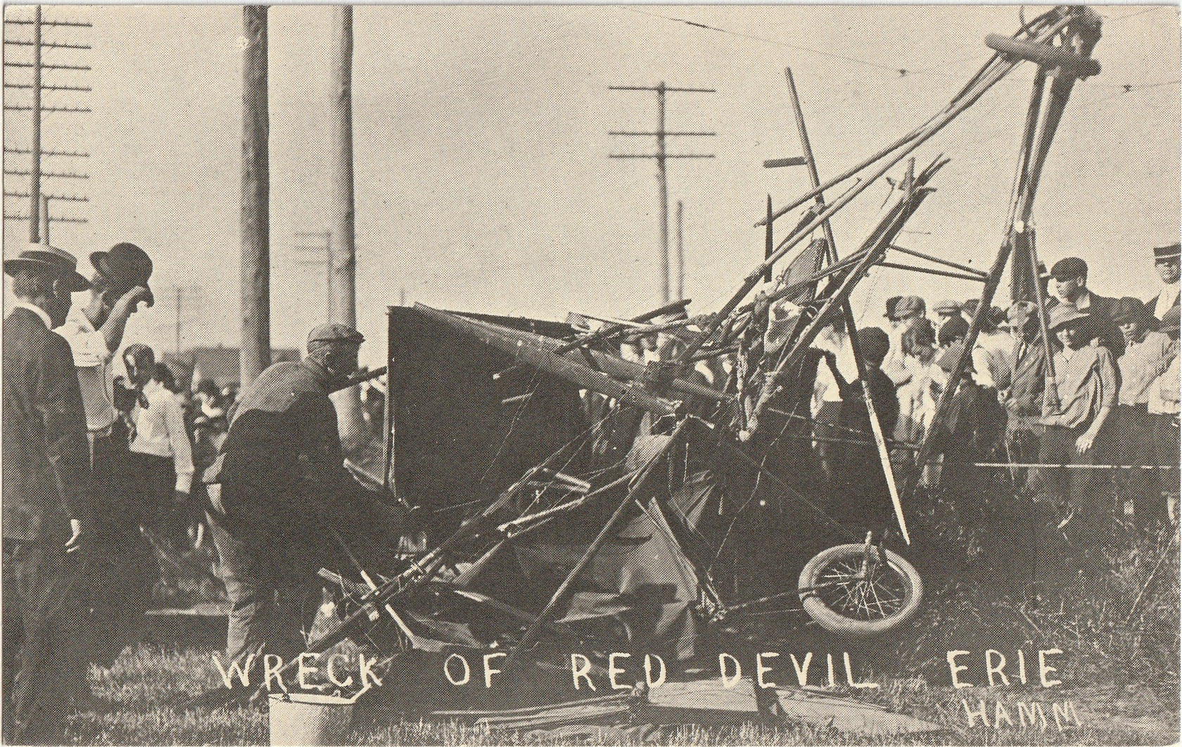 Ephemera Satan Wreck of the Red Devil - Thomas Scott Baldwin Airplane Crash - Erie, P ...