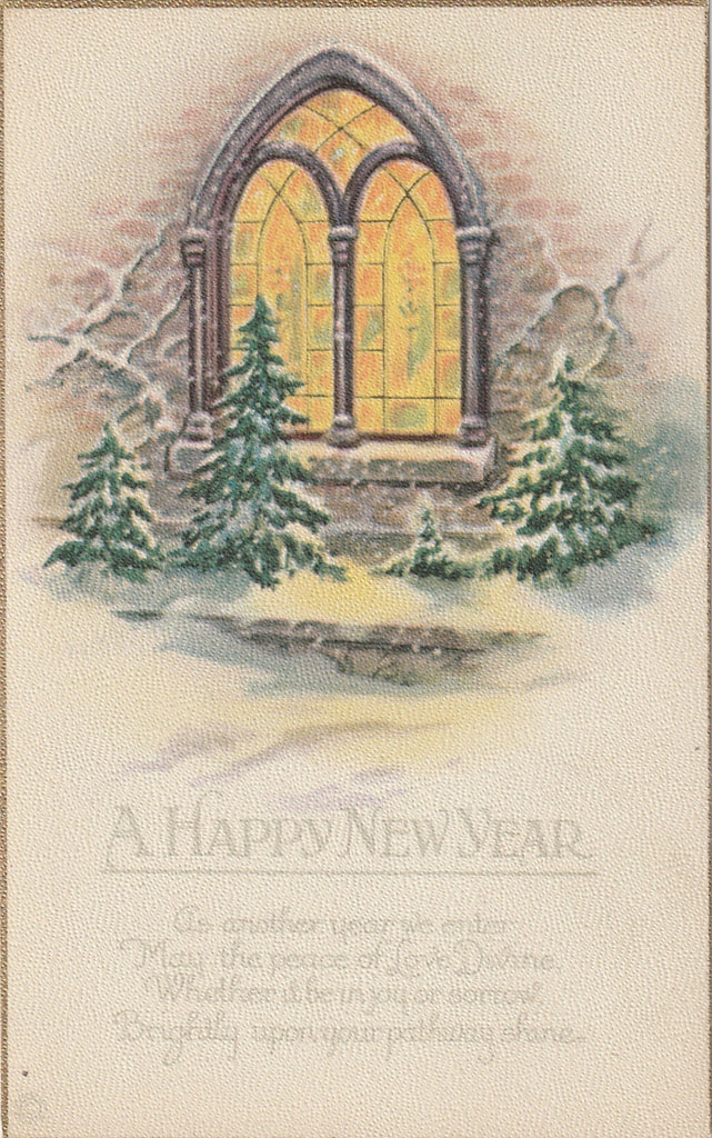 As You Enter the New Year Antique Postcard 1 of 8