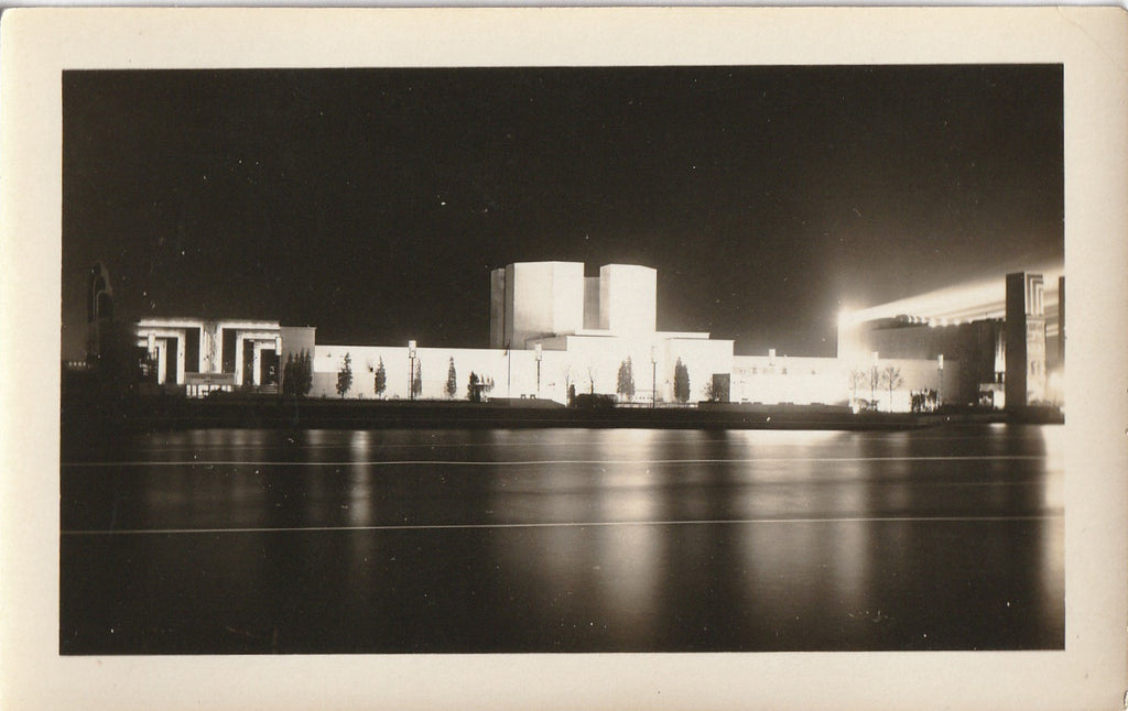 1933 Century of Progress By Night - SET of 13 - Chicago World's Fair Snapshots