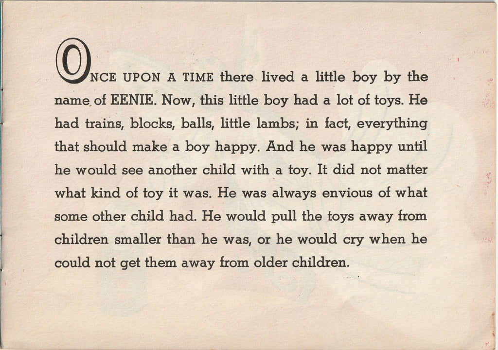 The Story of Eenie, Meanie, Mine-ee, Moe and the Magic Ball - By Uncle Bernie - Book, c. 1946