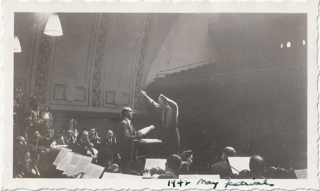 1942 May Festival Norman Cordon Thor Johnson Philadelphia Orchestra Photo