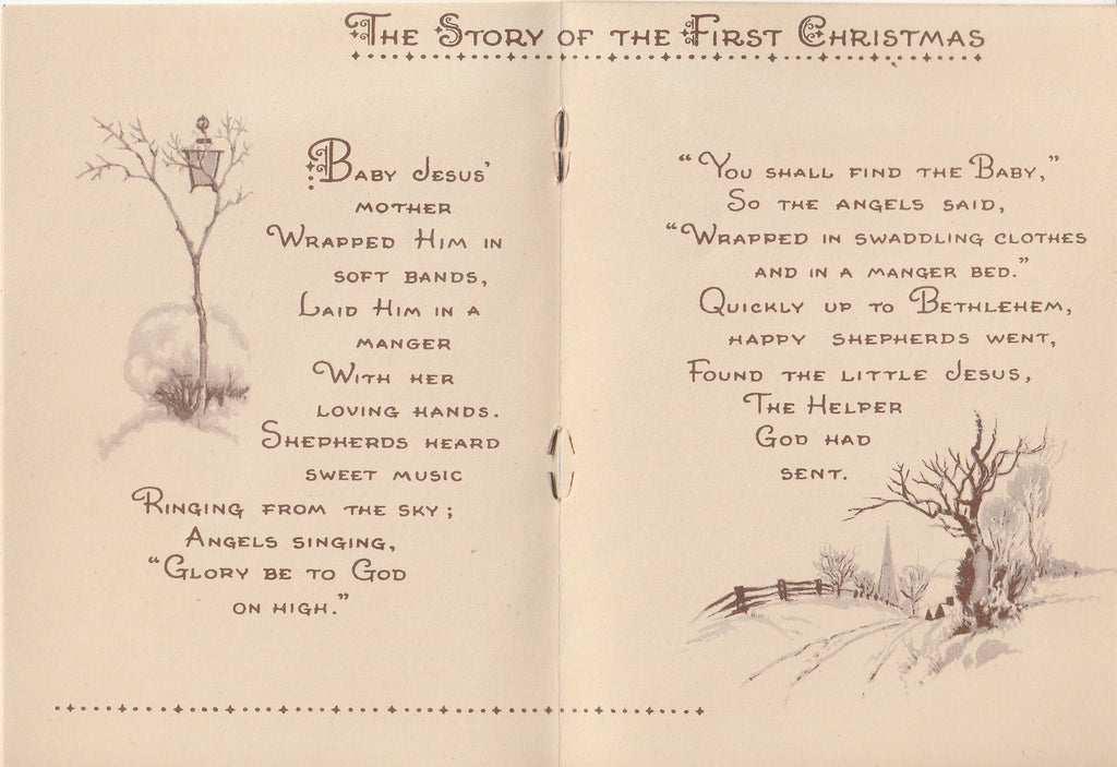 A Story of the First Christmas - C. R. Gibson & Co. - Booklet, c. 1942 - Inside