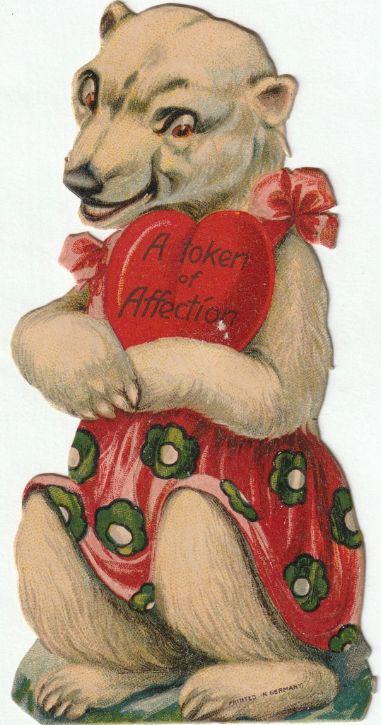 A Token of Affection - Polar Bear Valentine Card, c. 1920s