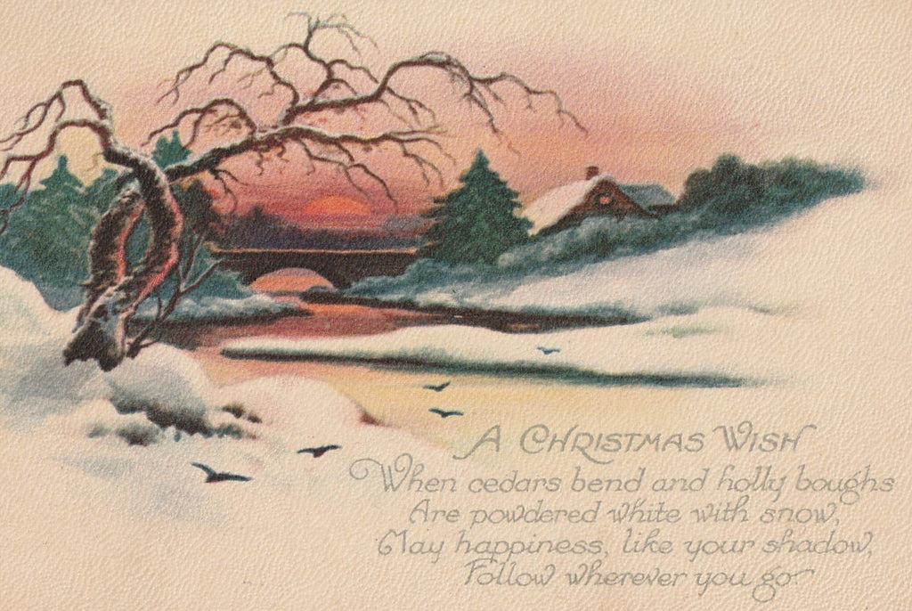A Christmas Wish - Postcard, c. 1920s