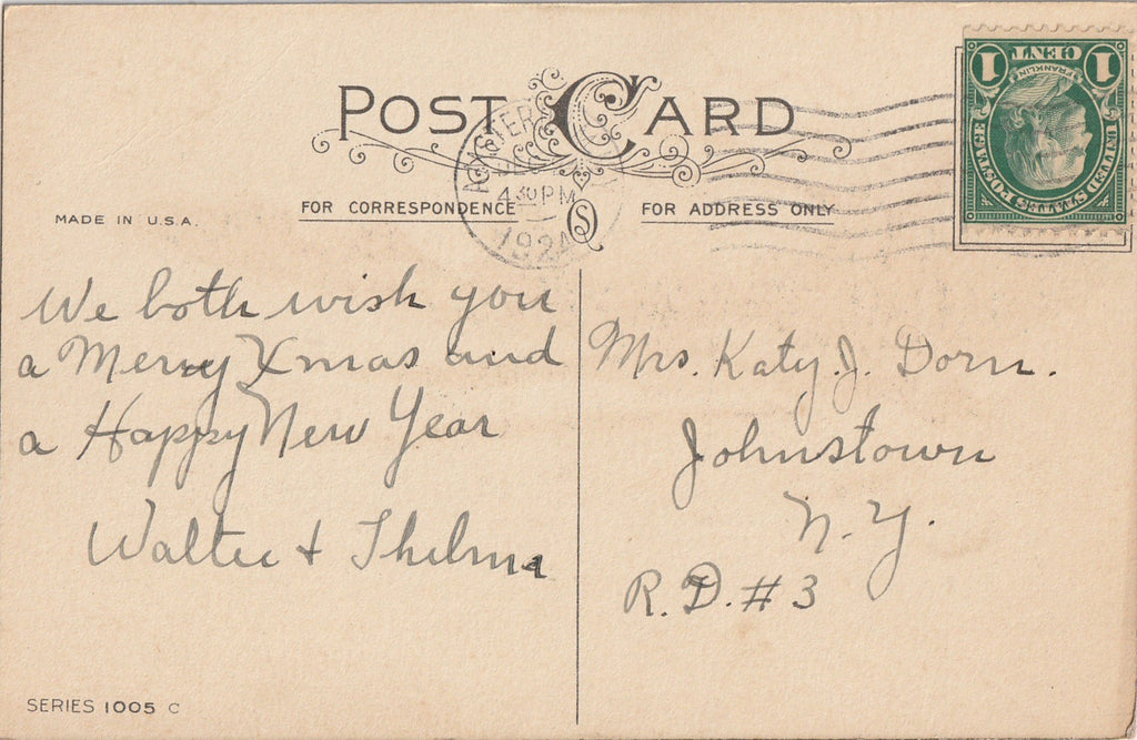 A Christmas Wish - Postcard, c. 1920s