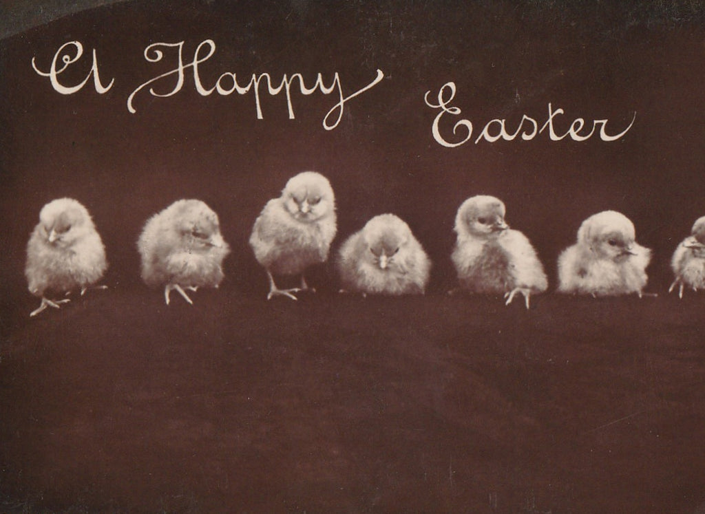 A Happy Easter Rotograph RPPC Antique Photo Postcard Close Up
