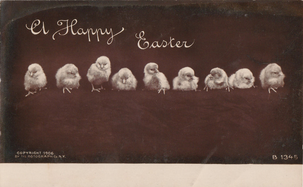 A Happy Easter Rotograph RPPC Antique Photo Postcard