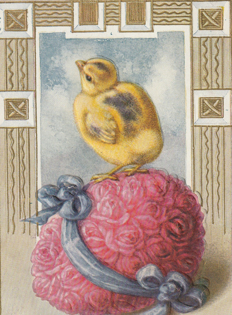 A Joyful Easter Antique Postcard Close Up