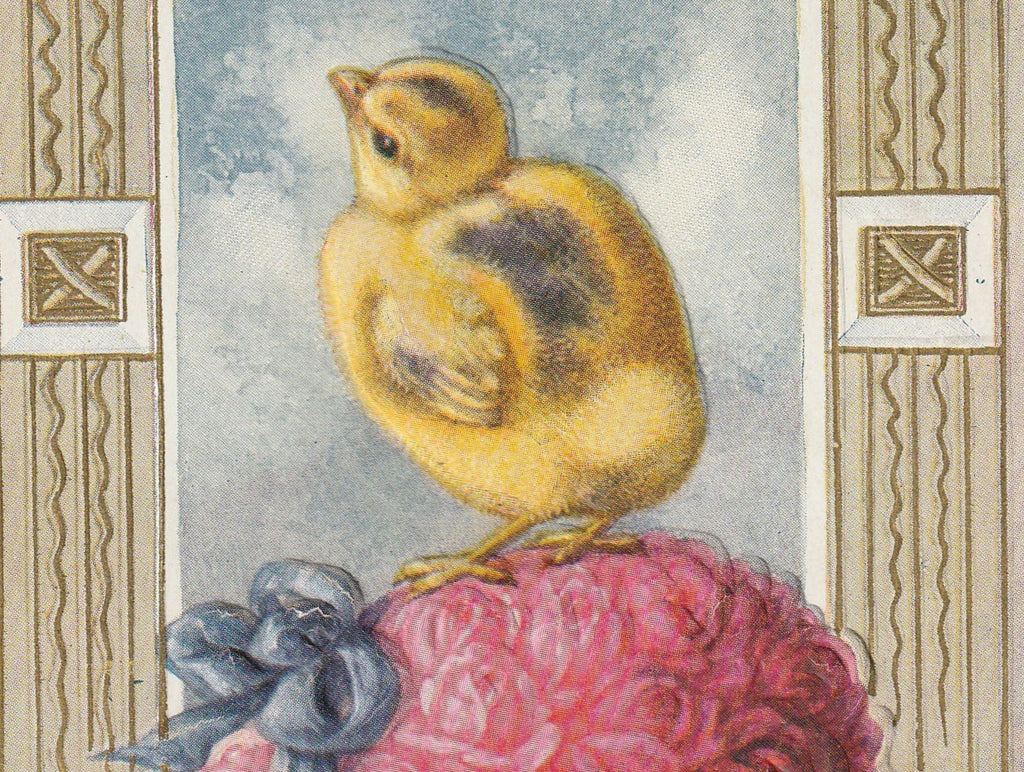 A Joyful Easter Antique Postcard Close Up 2