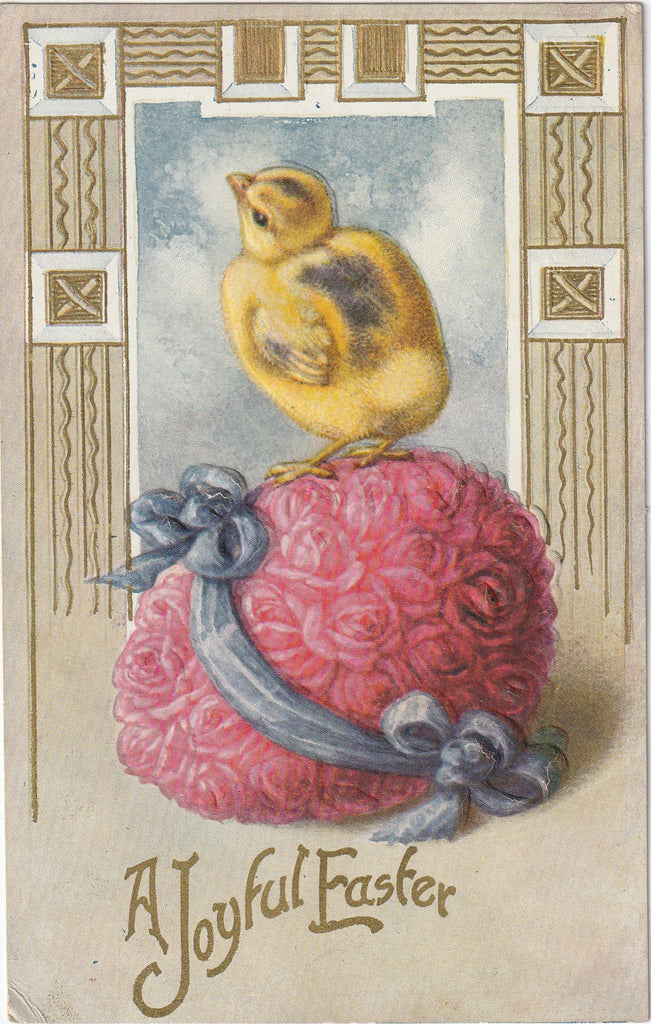 A Joyful Easter Antique Postcard