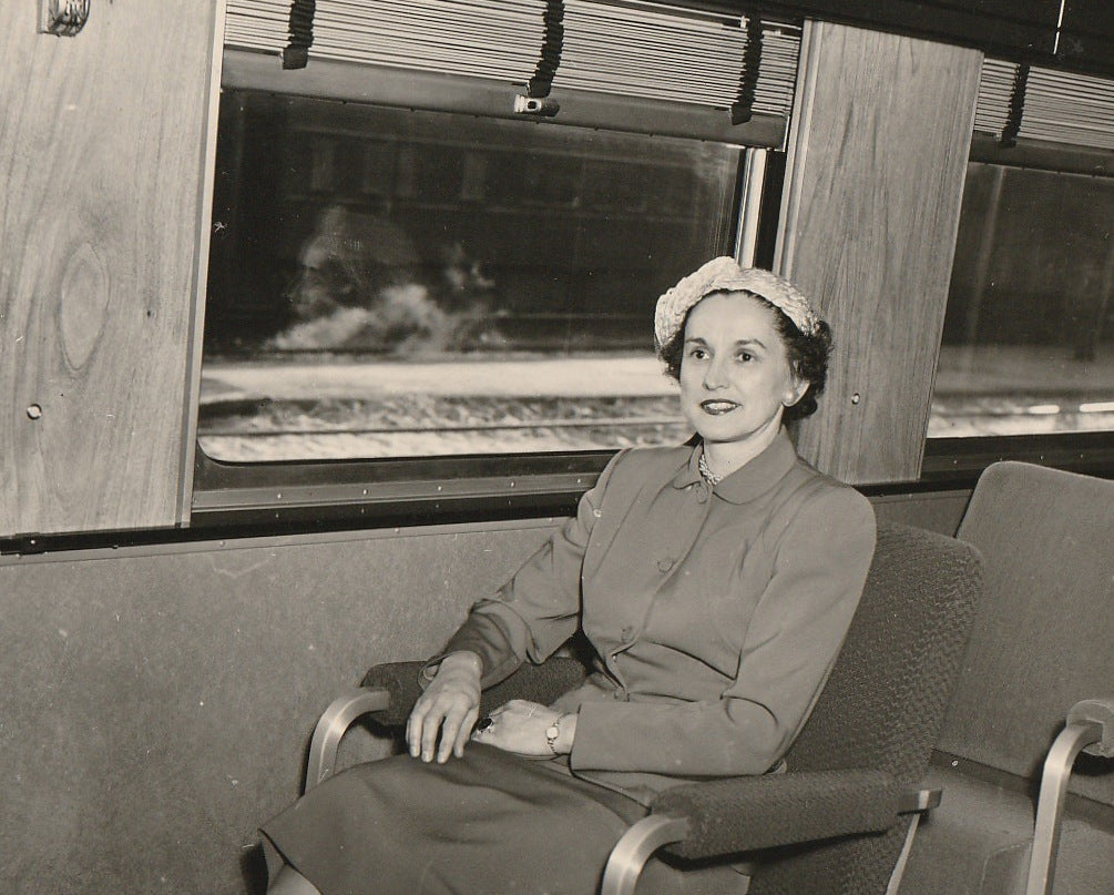 Elsa Alvira Ober - Senior Advisor at Monroe Junior High School - St. Paul, MN - Train Depot - Kodak Photo, c. 1951