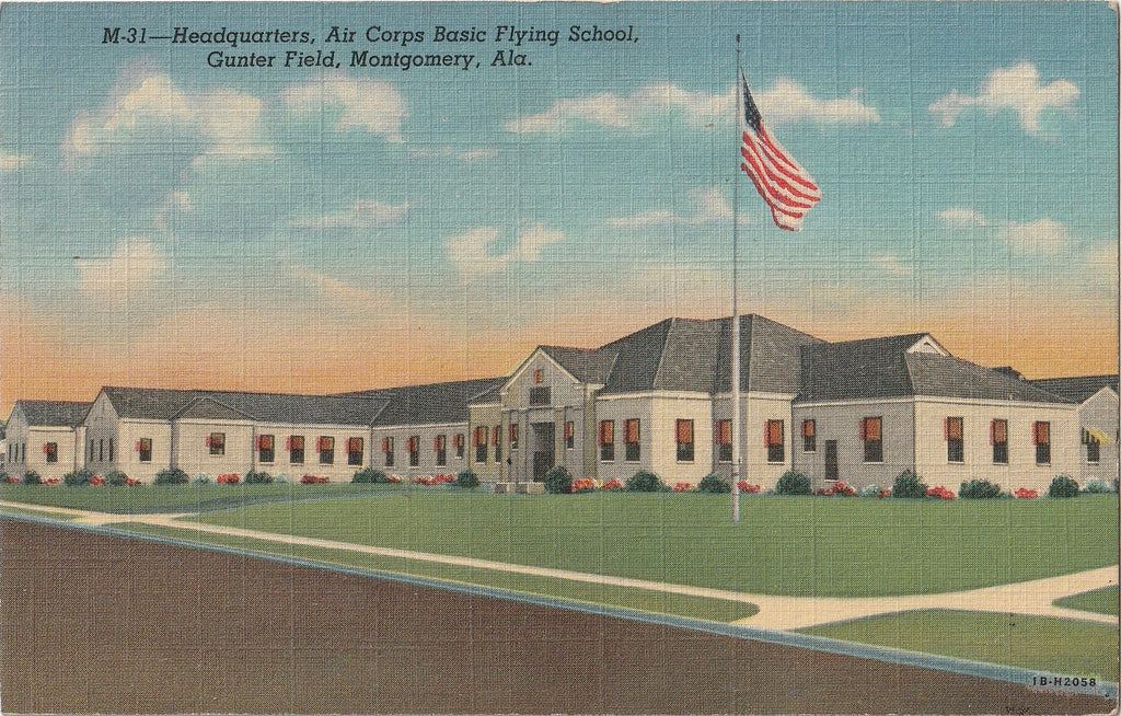 C 1940 Flag Flies at Memorial Auditorium Louisville KY Linen Vintage  Postcard