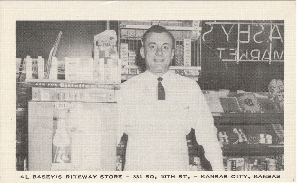 Al Basey's Riteway Store Kansas City Kansas Postcard
