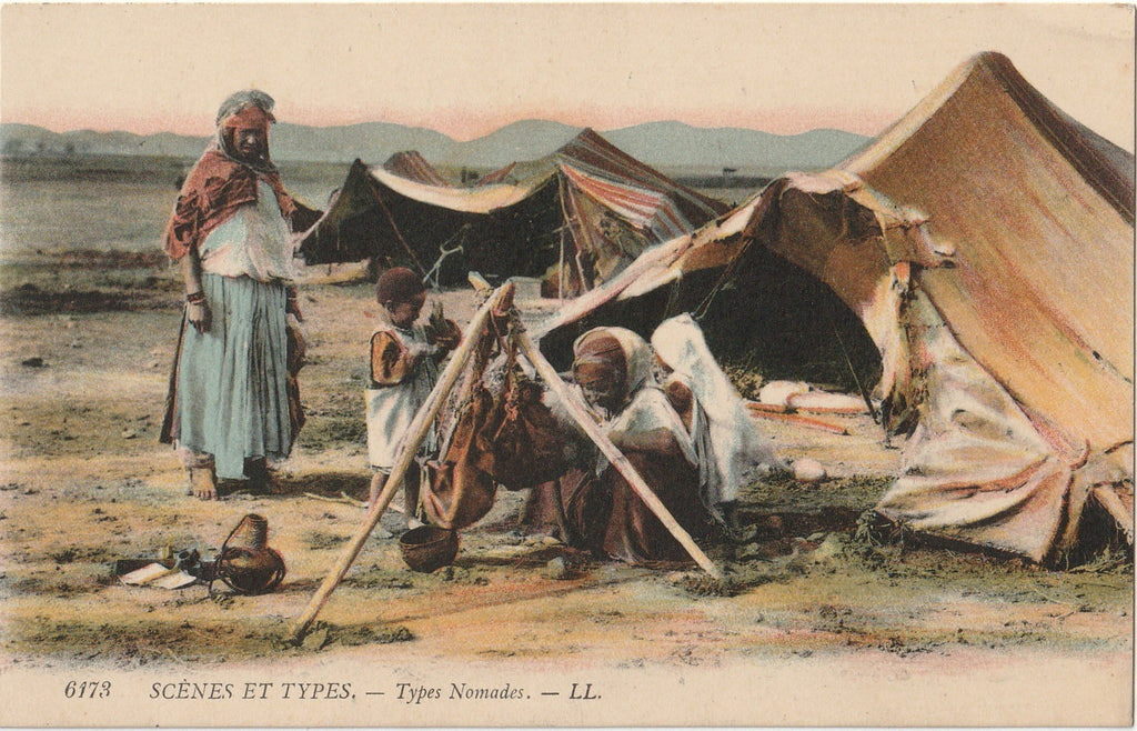 Algiers Algeria Algerian Nomads Antique Postcard