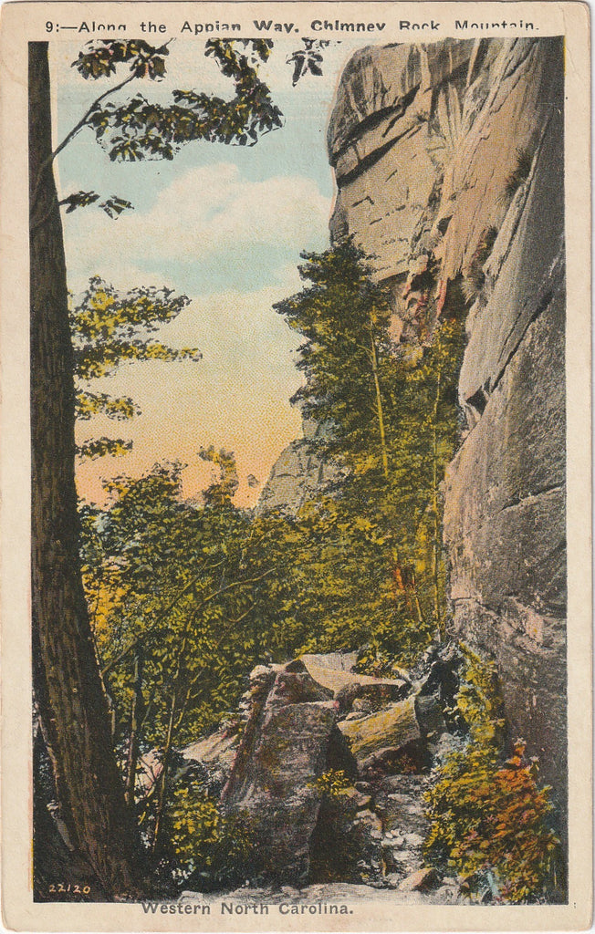 Along the Appian Way Chimney Rock Mountain North Carolina Postcard