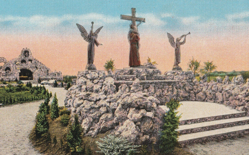 Altar of St. Francis of Assisi Shrine of Seven Dolors Postcard Close Up