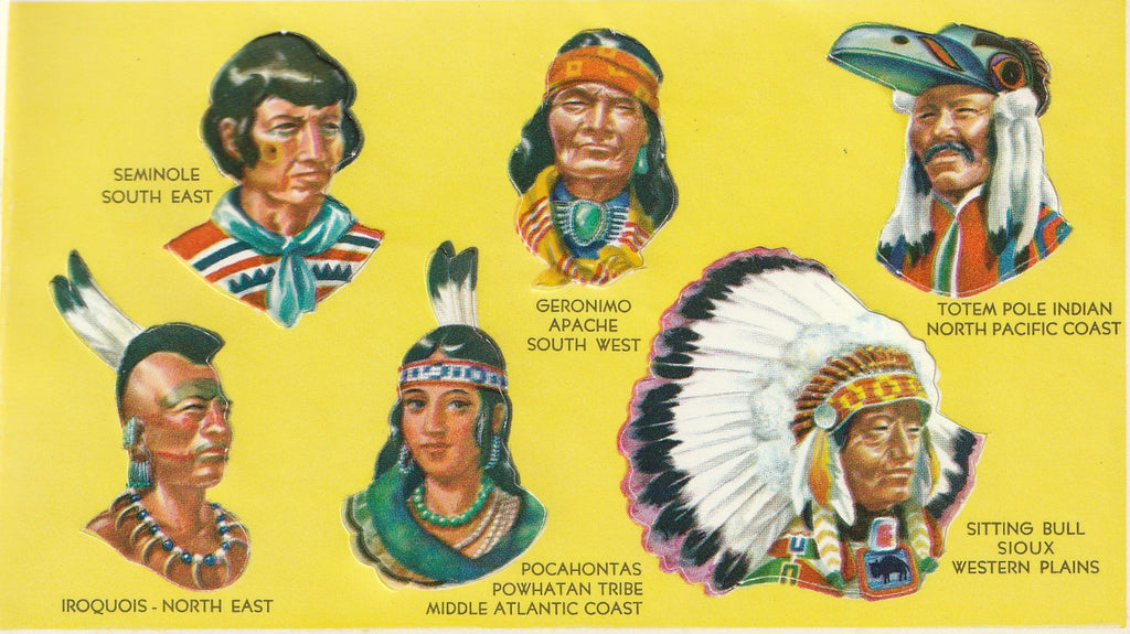 Dennison American Indian Vintage Envelope Seals