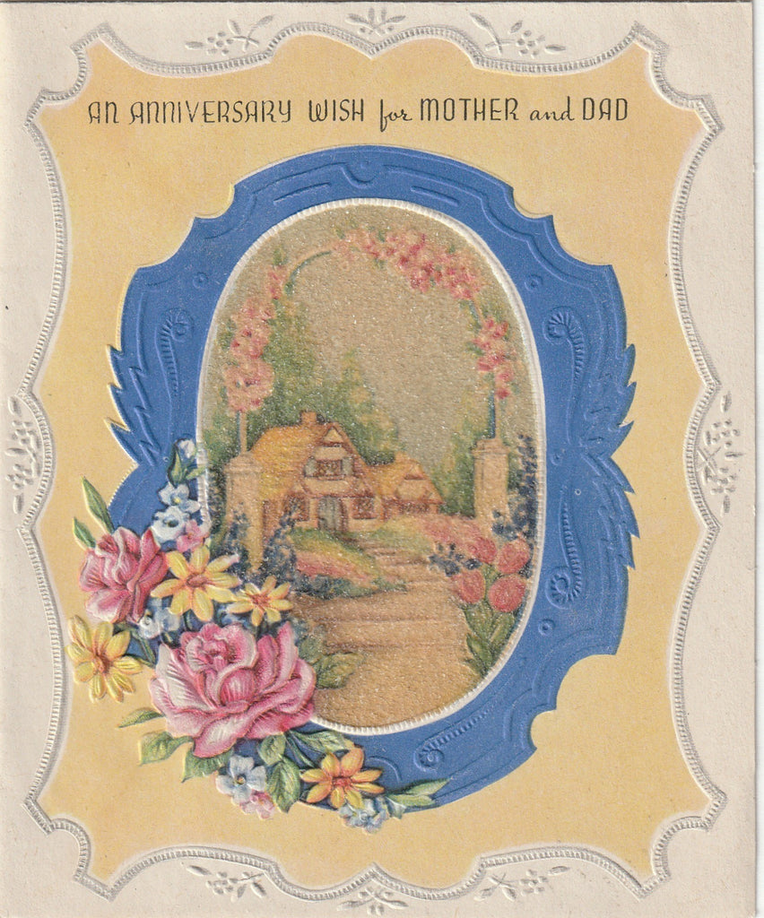 An Anniversary Wish for Mother and Dad - Card, c. 1940s