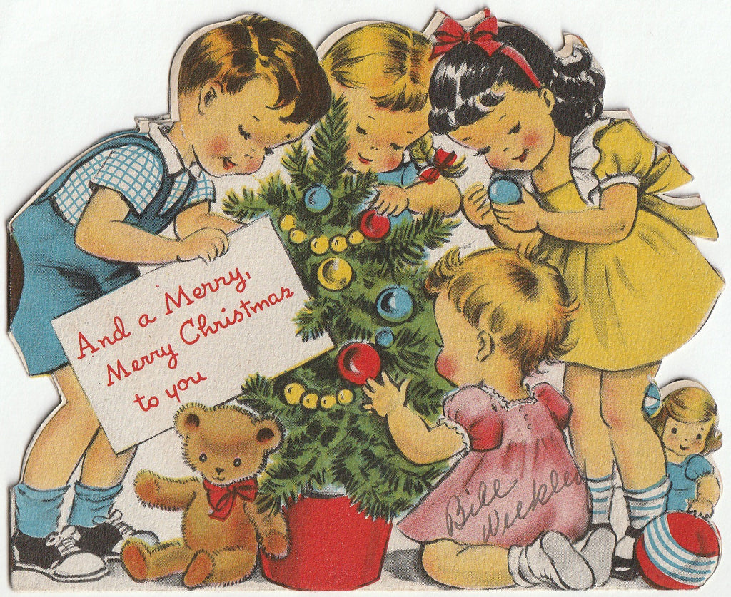 And a Merry Christmas to You - Norcross Card, c. 1940s