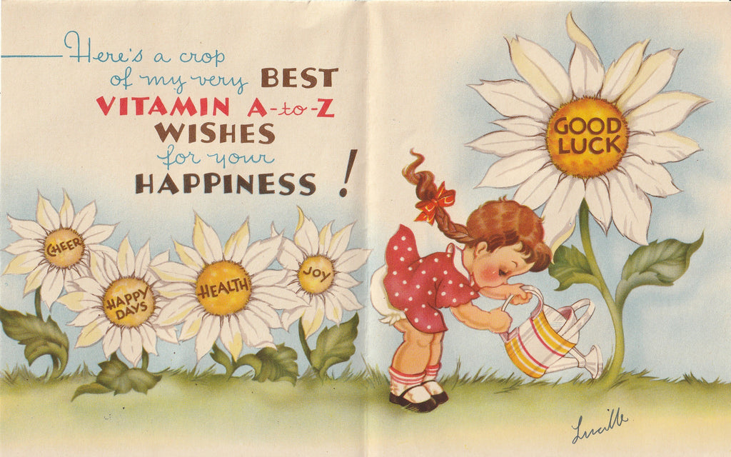 Another Birthday - Don't Let It Upset You - Card, c. 1940s Inside