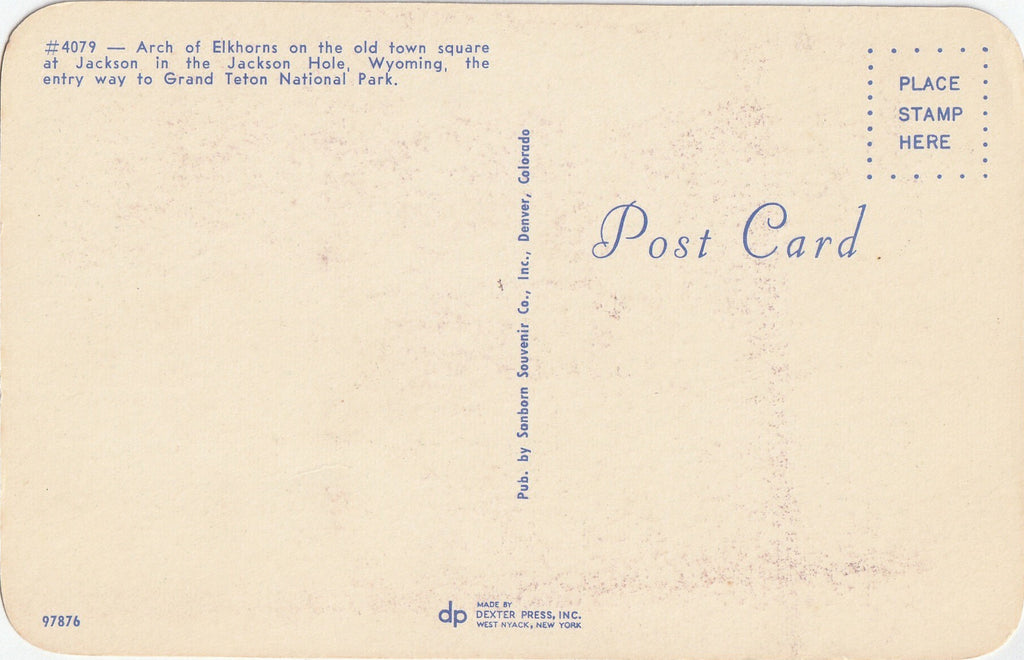 Arch of Elkhorns - Silver Dollar Bar - Jackson, WY - SET of 2 - Postcards, c. 1960s