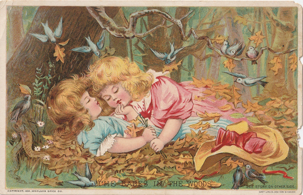 Babes in the Woods Woolson Spice Trade Card
