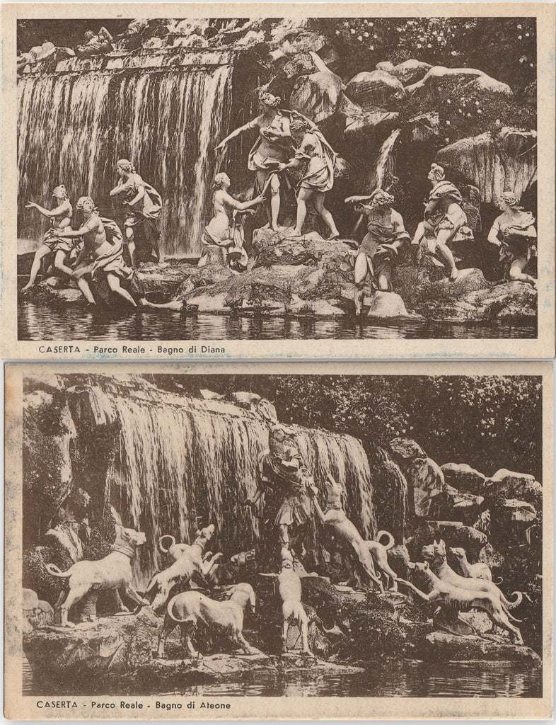 Caserta Royal Castle Park Waterfall Postcards