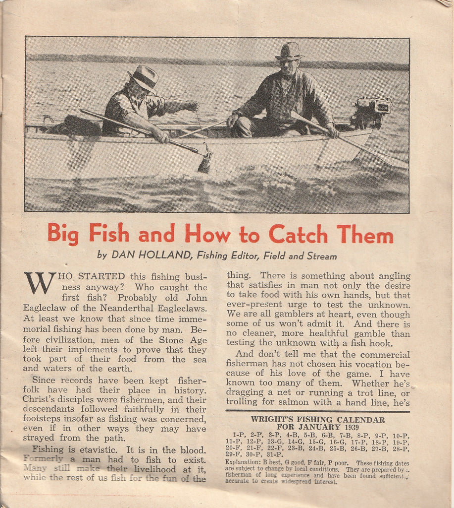 Big Fish and How to Catch Them - Dan Holland - Alka-Seltzer - Dr. Miles Nervine - Booklet, c. 1939 - Inside