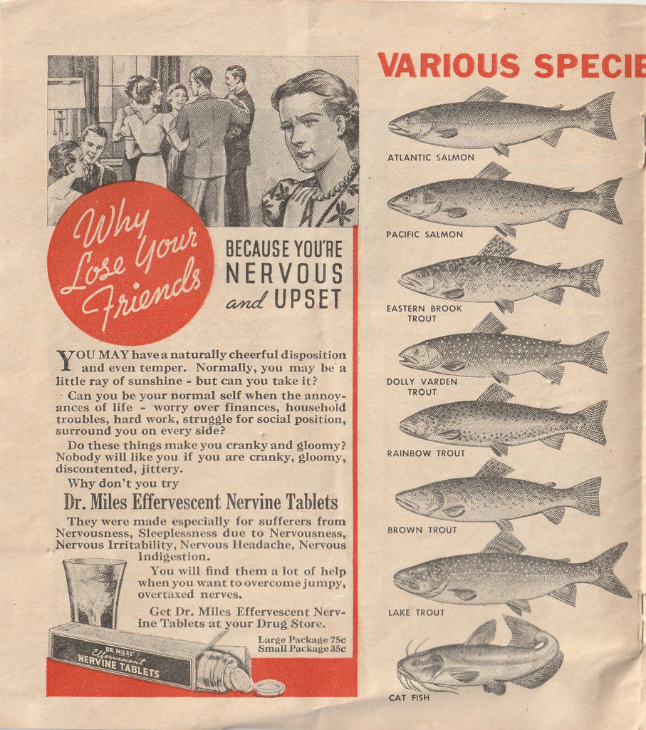 Big Fish and How to Catch Them - Dan Holland - Alka-Seltzer - Dr. Miles Nervine - Booklet, c. 1939 Inside 2