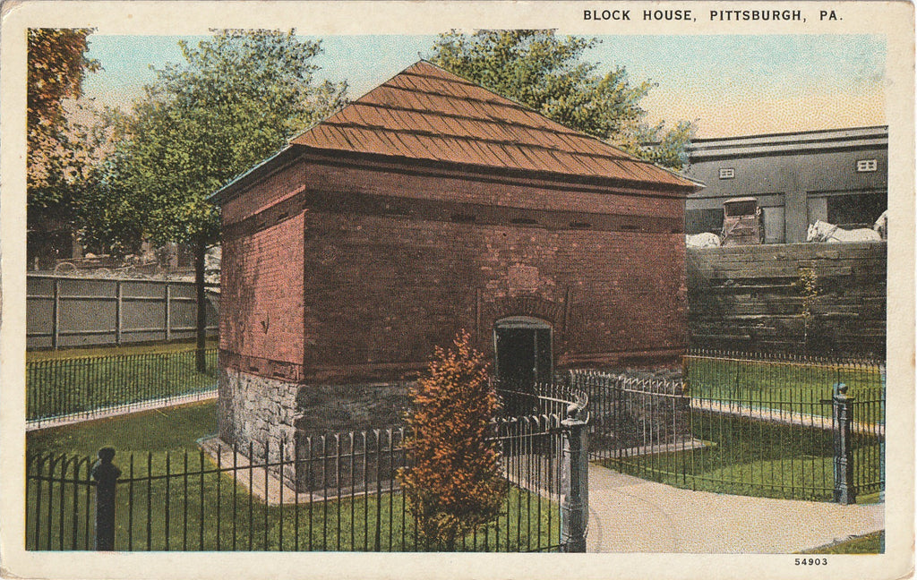 Block House Pittsburgh PA Antique Postcard