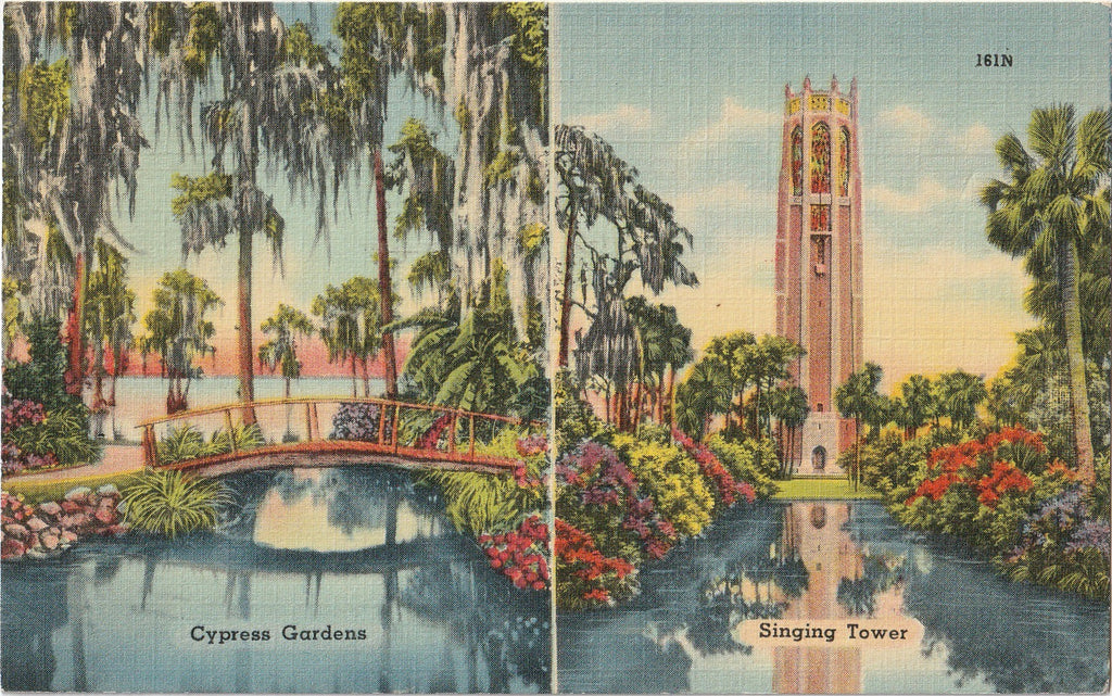 Cypress Gardens Bok Singing Tower Florida Postcard