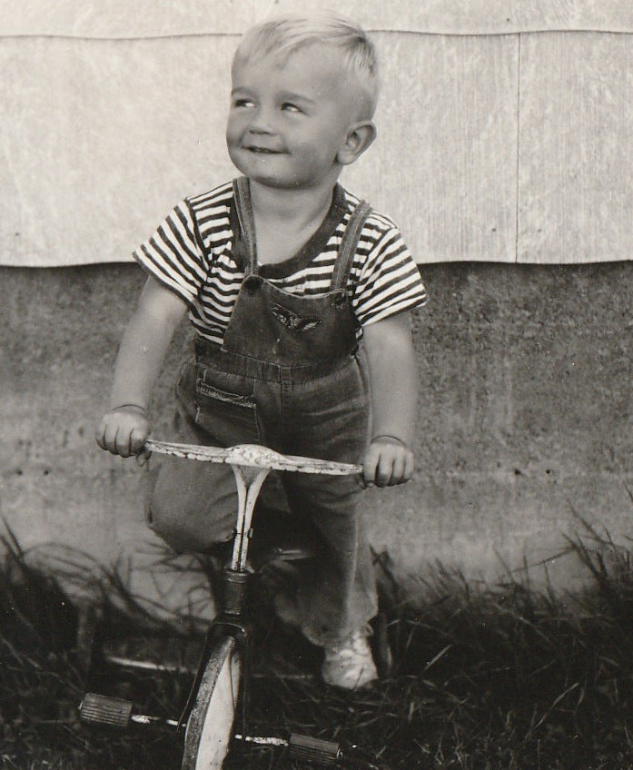 Boy on Tricycle - Snapshot, c. 1930s Close Up
