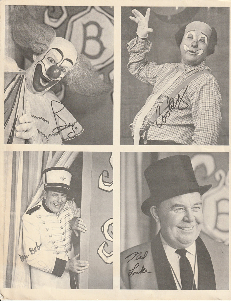 Bozo the Clown, Cooky the Clown, Mr. Bob, Ned Locke - Souvenir Print, c. 1960s