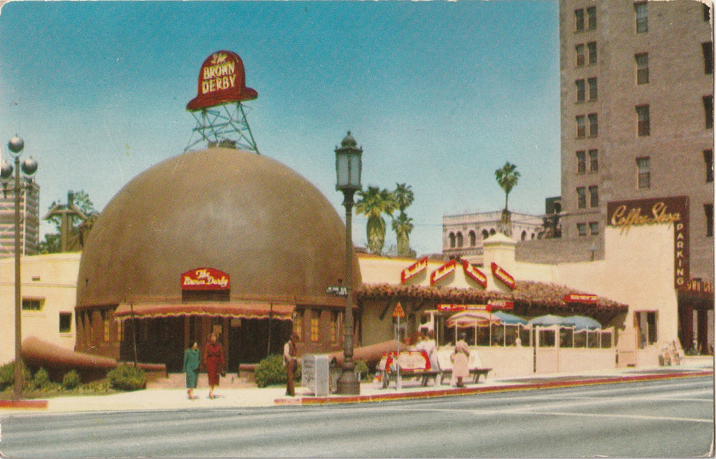 Brown Derby Restaurant - Los Angeles, CA - Postcard, c. 1950s