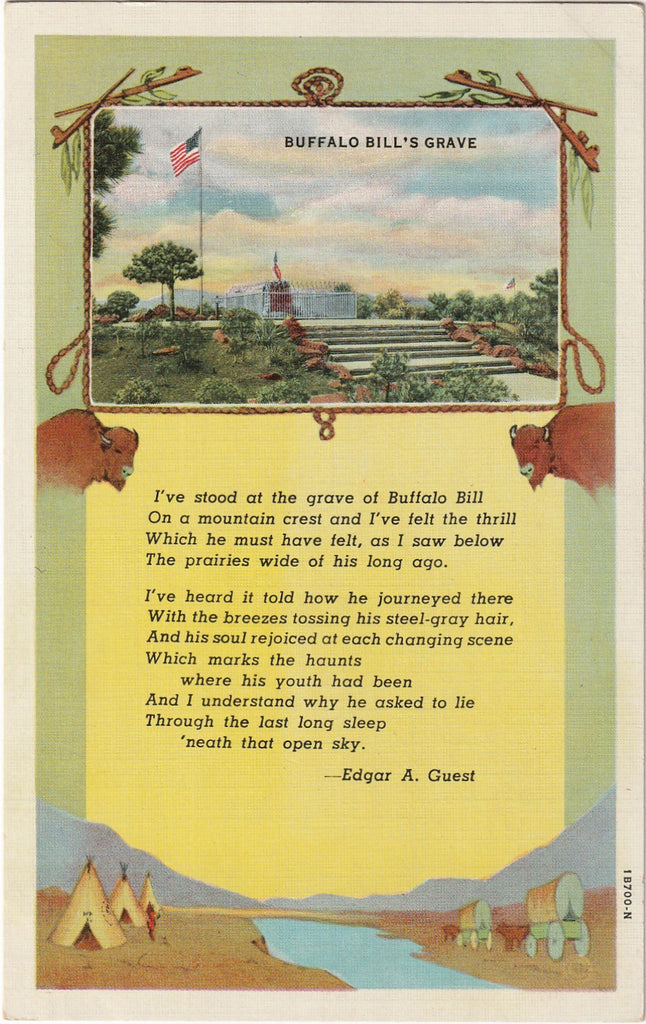 Buffalo Bill's Grave Vintage Postcard