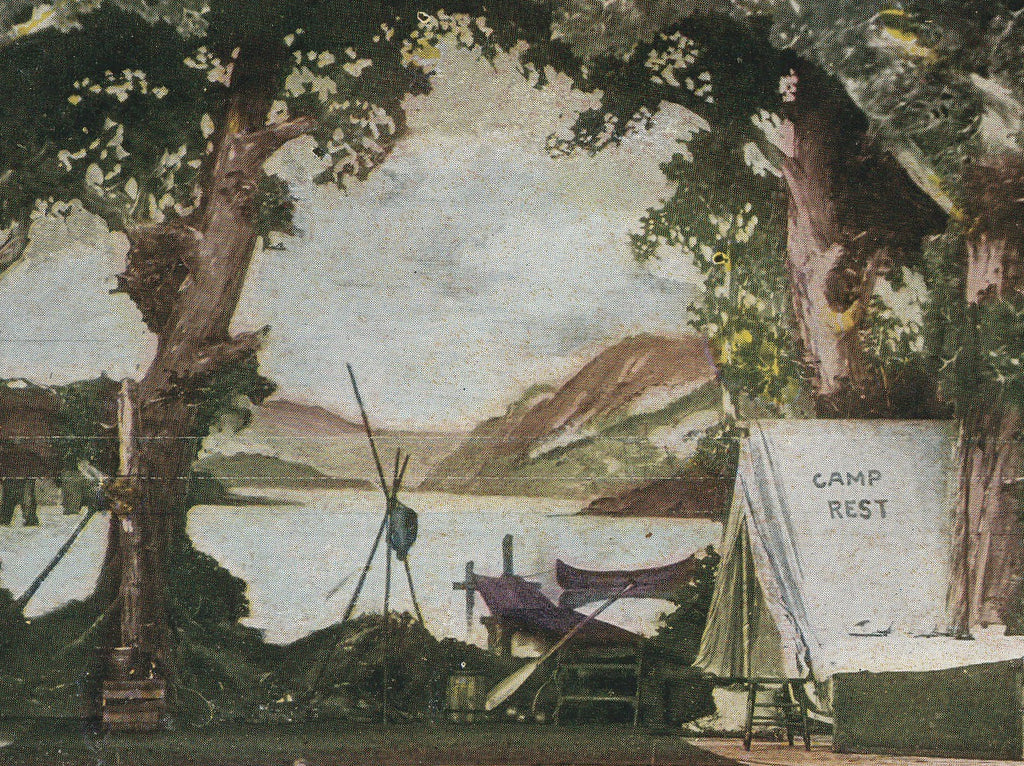 Camp Rest Antique Postcard Close Up