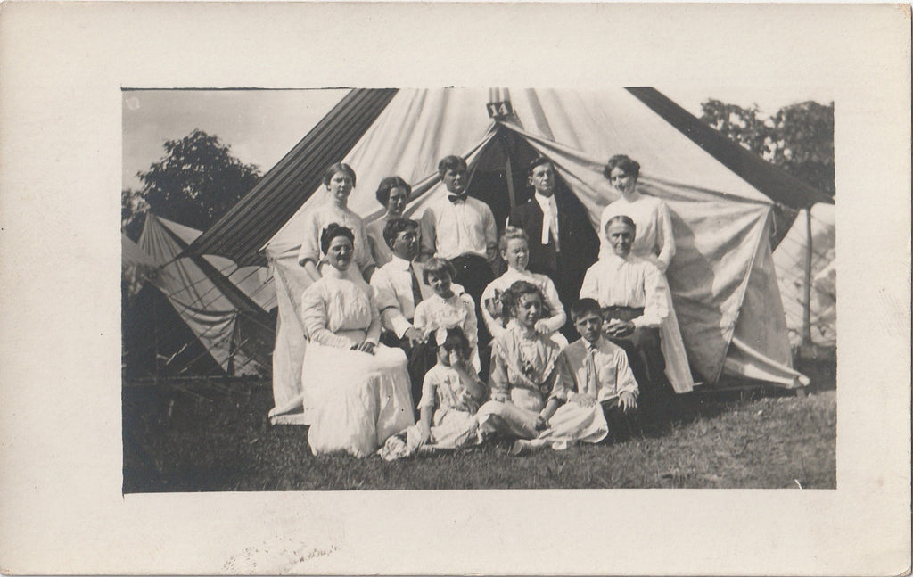 Canvas Tent Camping RPPC