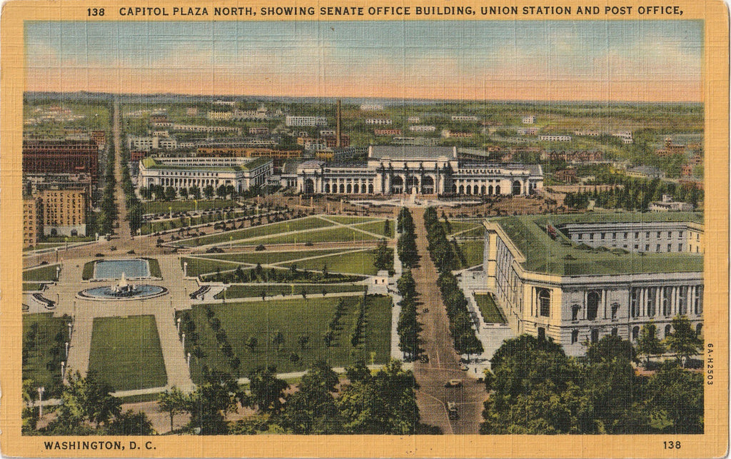 Capitol Plaza North Senate Office Union Station Post Office Washington DC Postcard