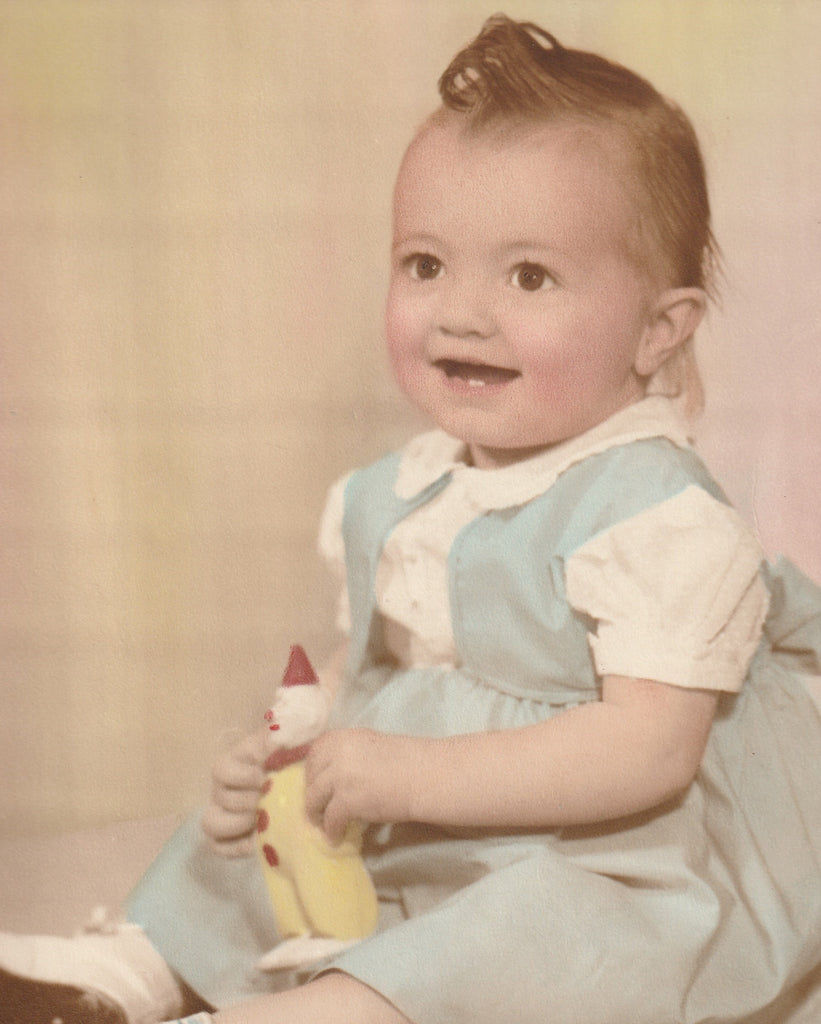 Caren Peterson - Clown Doll - Hand Tinted Portrait - Photo, c. 1940s