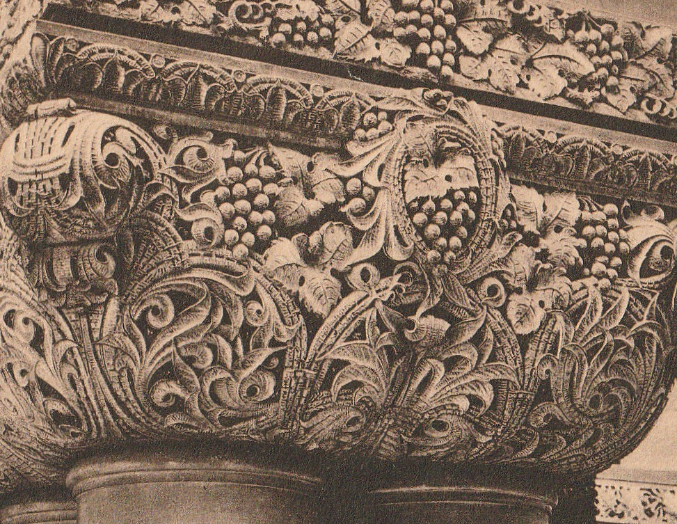 Carving on Staircase Capitol Building Albany New York Antique Postcard Close Up 2