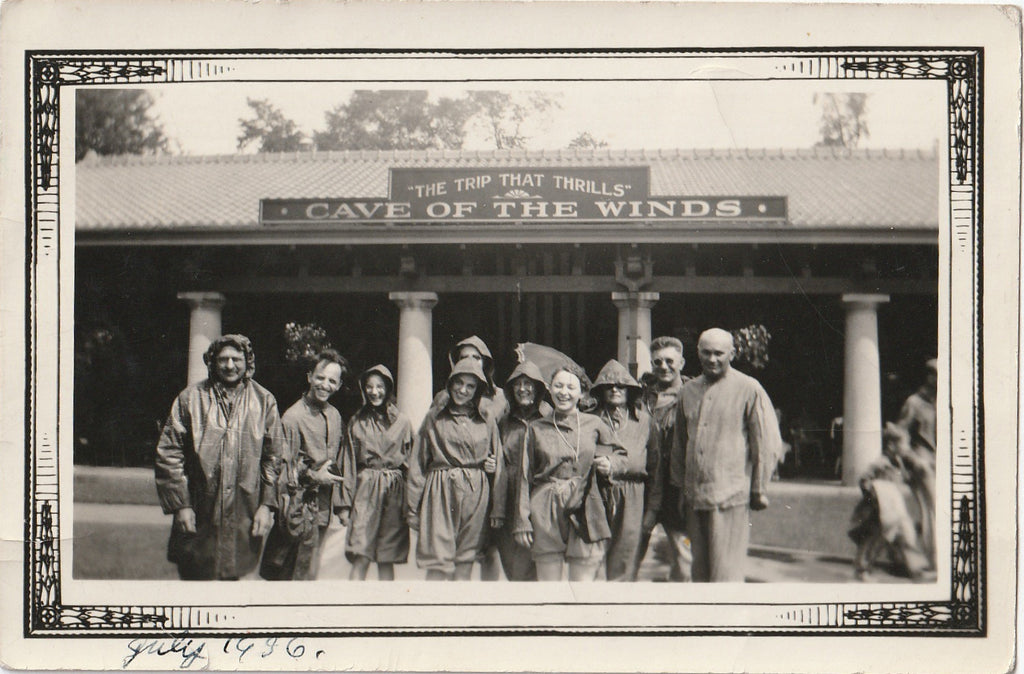 Cave of the Winds Niagara Falls 1936 Vintage Photo