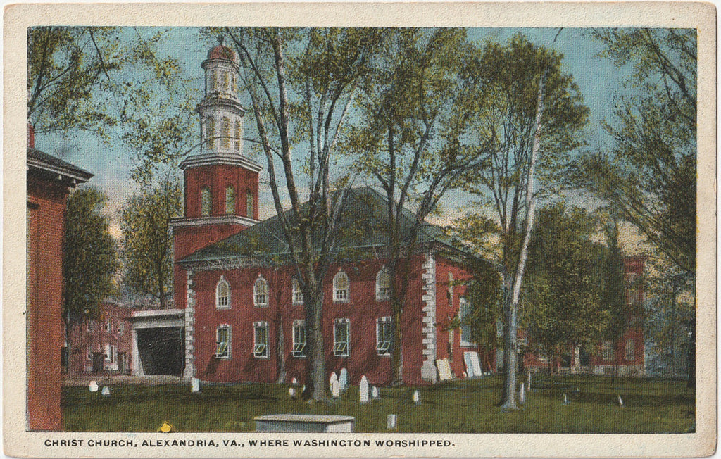 Christ Church Where Washington Worshiped - Alexandria, VA - Postcard, c. 1920s