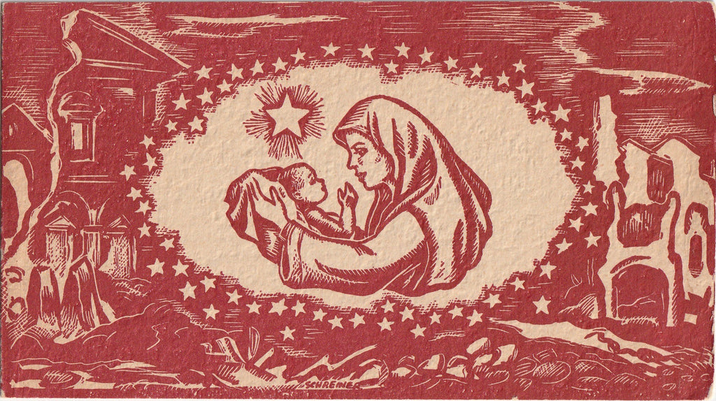 Christmas Meditation By Dr. T. C. Chao - Mary's Song By Benjamin Caulfield - Card, c. 1940s