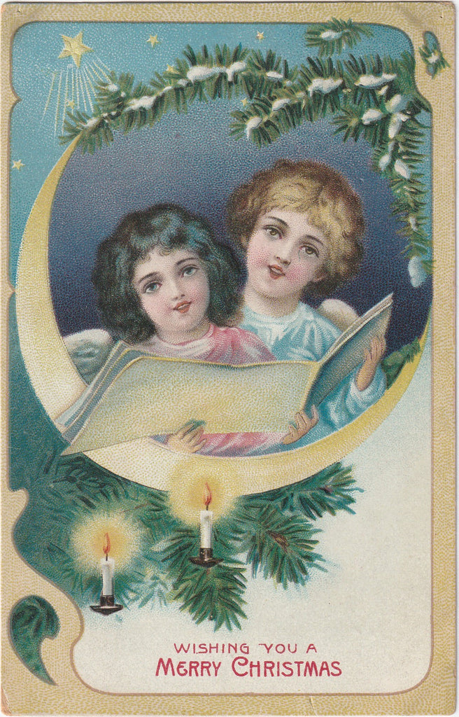 Christmas Moon Postcard