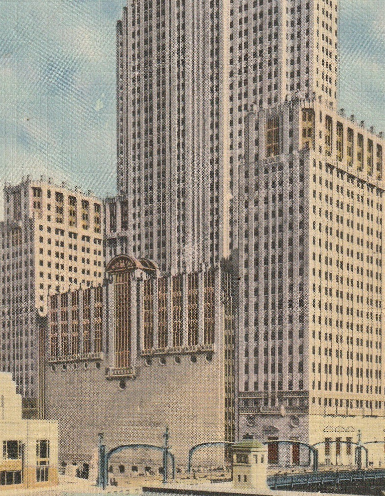 Civic Opera Building Chicago Postcard Close Up 2